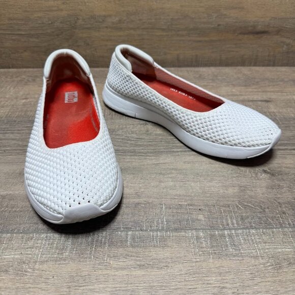 FitFlop Airmesh Urban White Nylon Ballerina Shoes Women's Size 7.5 - Picture 6 of 7